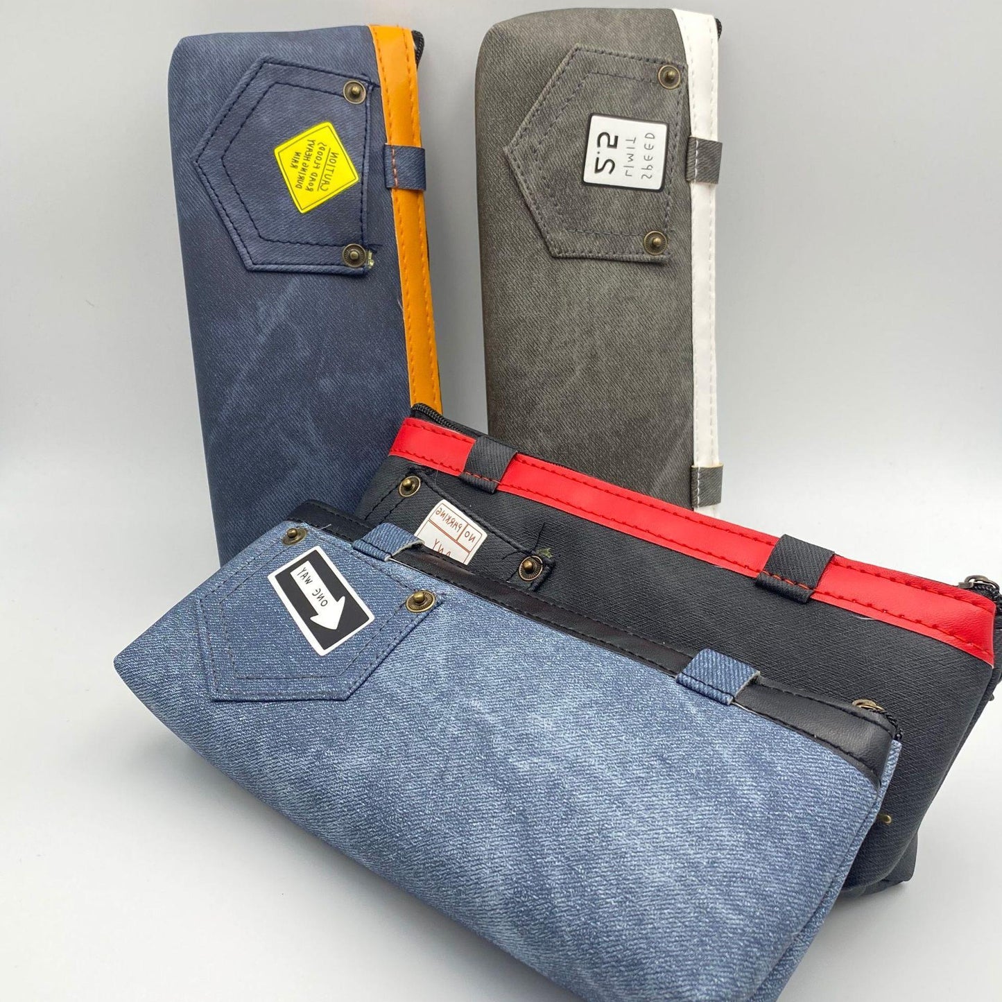 Creative Large Capacity Good Storage Extended Denim Pencil Case Denim Storage Bag Pencil Case Random Shipment - CHL-STORE 