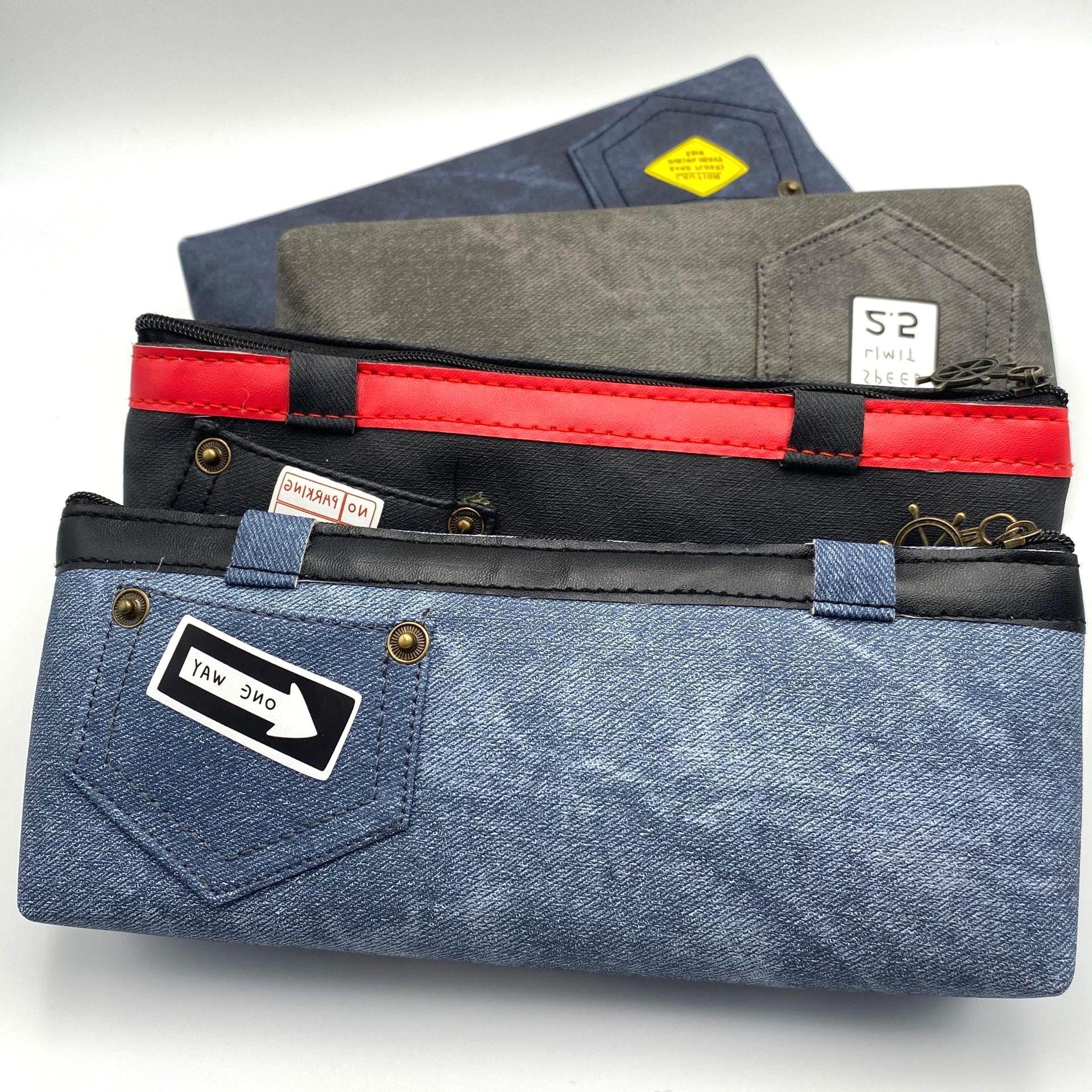 Creative Large Capacity Good Storage Extended Denim Pencil Case Denim Storage Bag Pencil Case Random Shipment - CHL-STORE 
