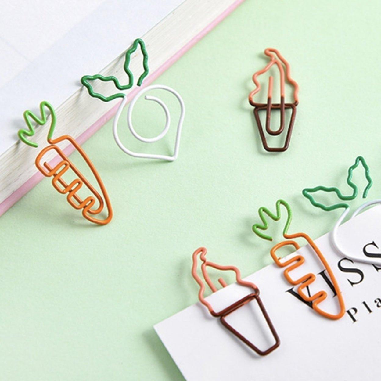 Creative Mini Cute Vegetable and Fruit Shape Paper Clip Folder Bookmark NP-070026 - CHL-STORE 