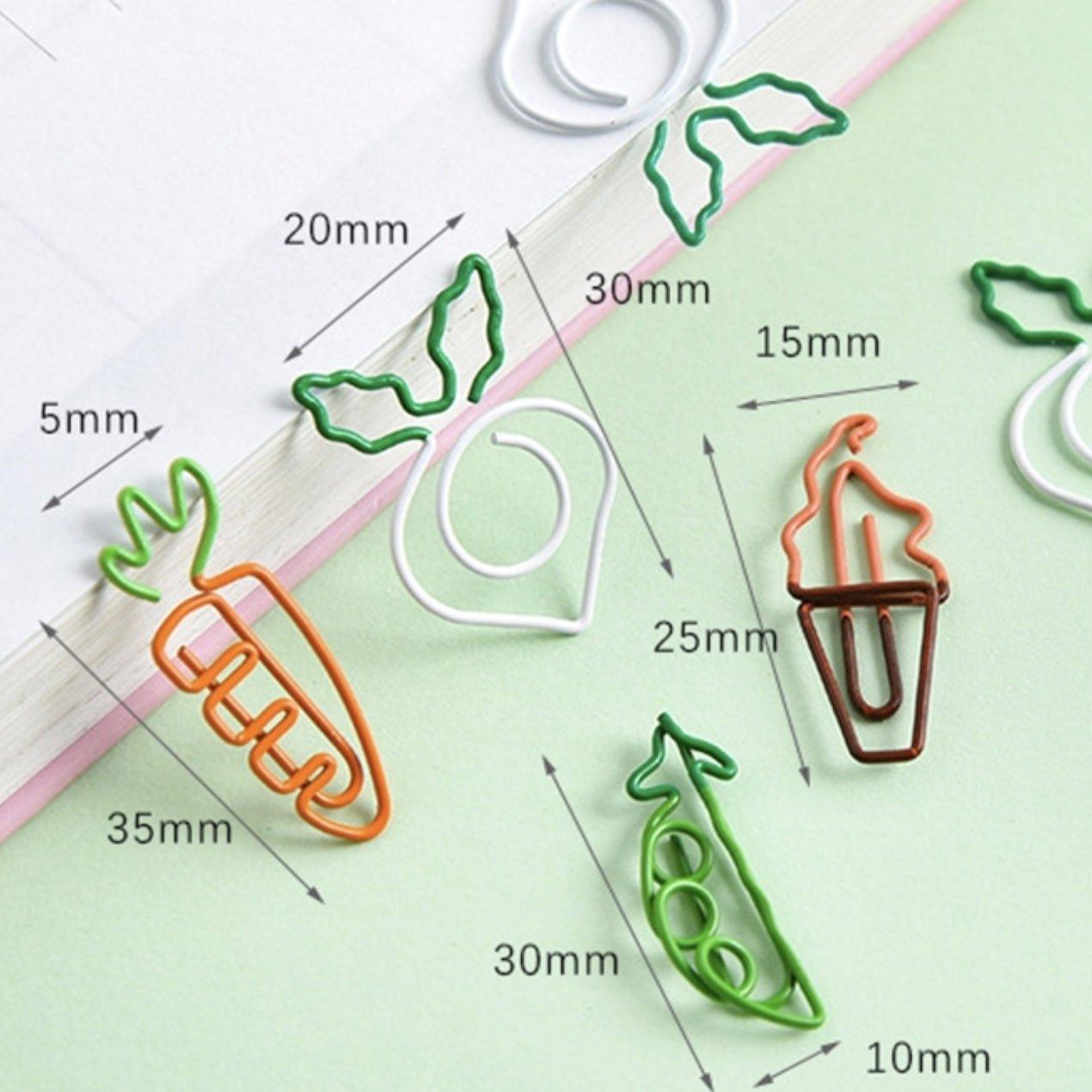 Creative Mini Cute Vegetable and Fruit Shape Paper Clip Folder Bookmark NP-070026 - CHL-STORE 