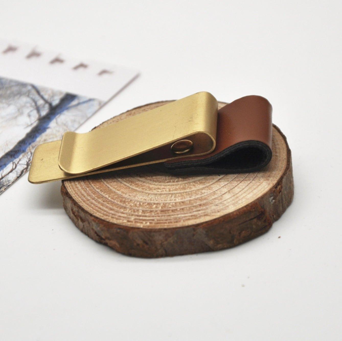 Creative Stationery Travel Outing Meeting Suitable for Notebook Accessories Metal Pen Clip Handbook Pen Clip Loose-leaf Notepad Bill Clip Texture Storage Clip - CHL-STORE 