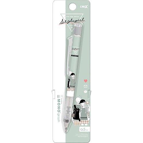 CRUX x TOMBOW 10099 MONO 0.5MM cute style Japanese girl 2nd round Mechanical pencil Shake the mechanical pen - CHL-STORE 