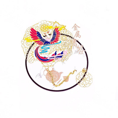 Cultural and Creative Crafts Phoenix Yufei Color Bookmark Brass Hollow Bookmark Without Box NP-090005 - CHL-STORE 