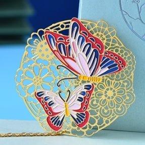 Cultural and Creative Crafts Phoenix Yufei Color Bookmark Brass Hollow Bookmark Without Box NP-090005 - CHL-STORE 