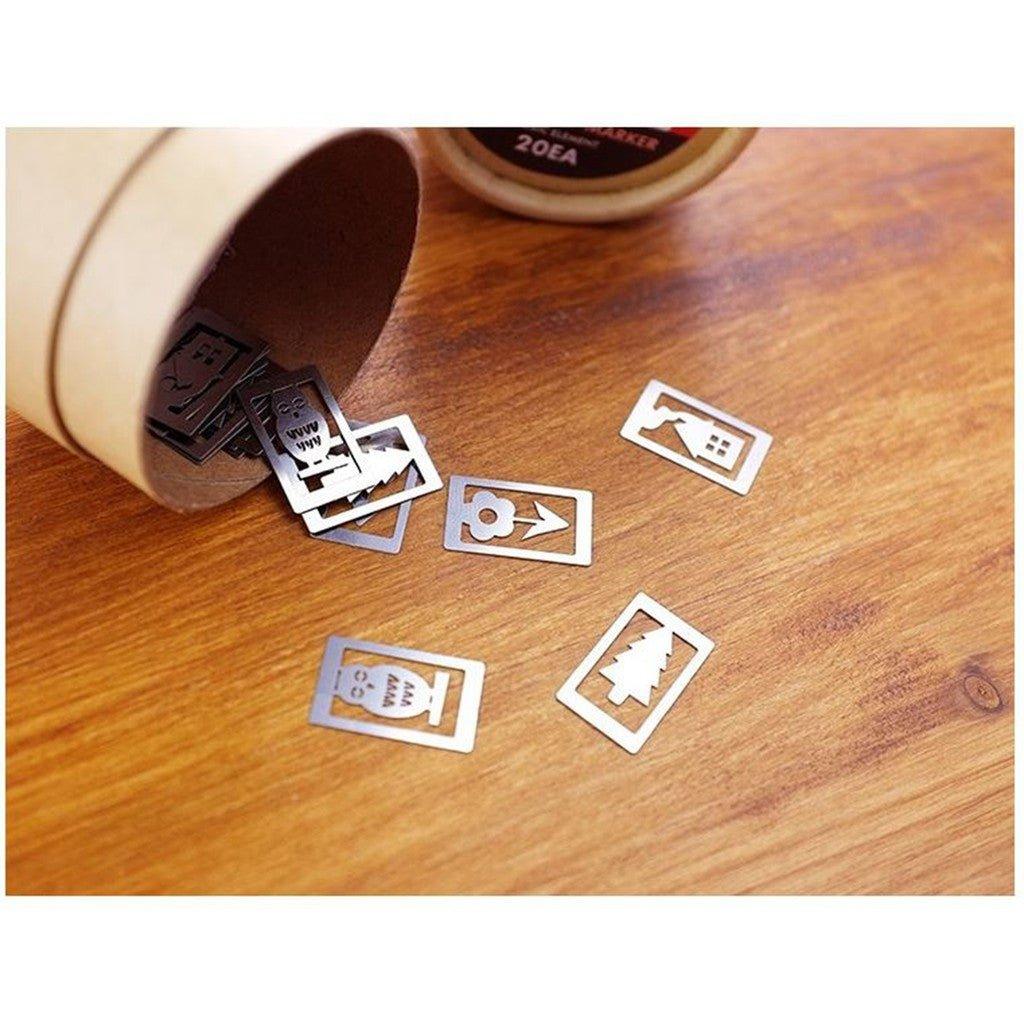 Cute Bookmarks Mini Boxes Metal Bookmarks Engraved Bookmarks Modeling Bookmarks Bookmarks Book Clips 20 Pieces NP-H7TGM-901-N - CHL-STORE 