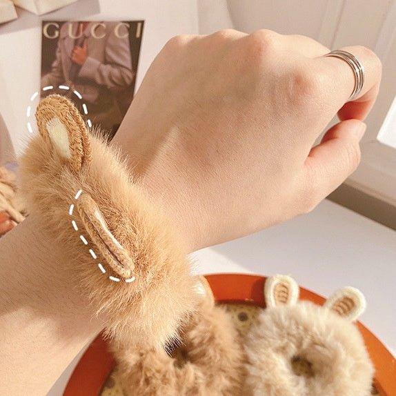 Cute knitted plush hair ring Girl's heart New autumn and winter cartoon hair rope Soft girl hair bandage Hair accessories Head rope - CHL-STORE 