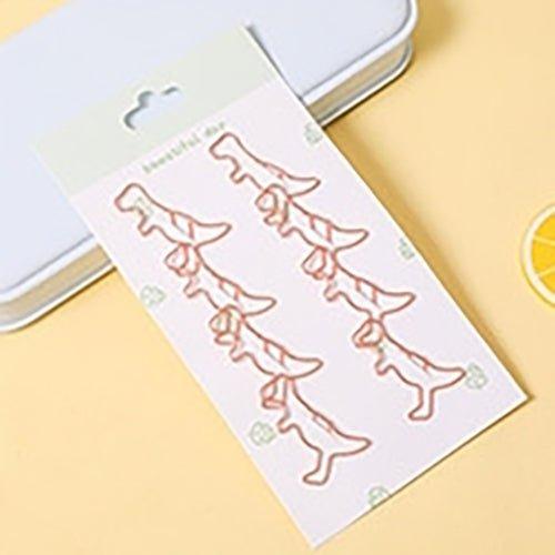 Cute pet metal paper clip hollow bookmark clip 8 pieces NP-070029 - CHL-STORE 
