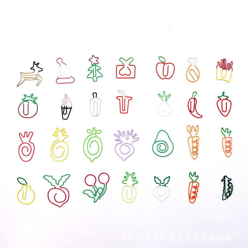 Cute shape metal paper clip vegetable and fruit paper clip animal paper clip - CHL-STORE 