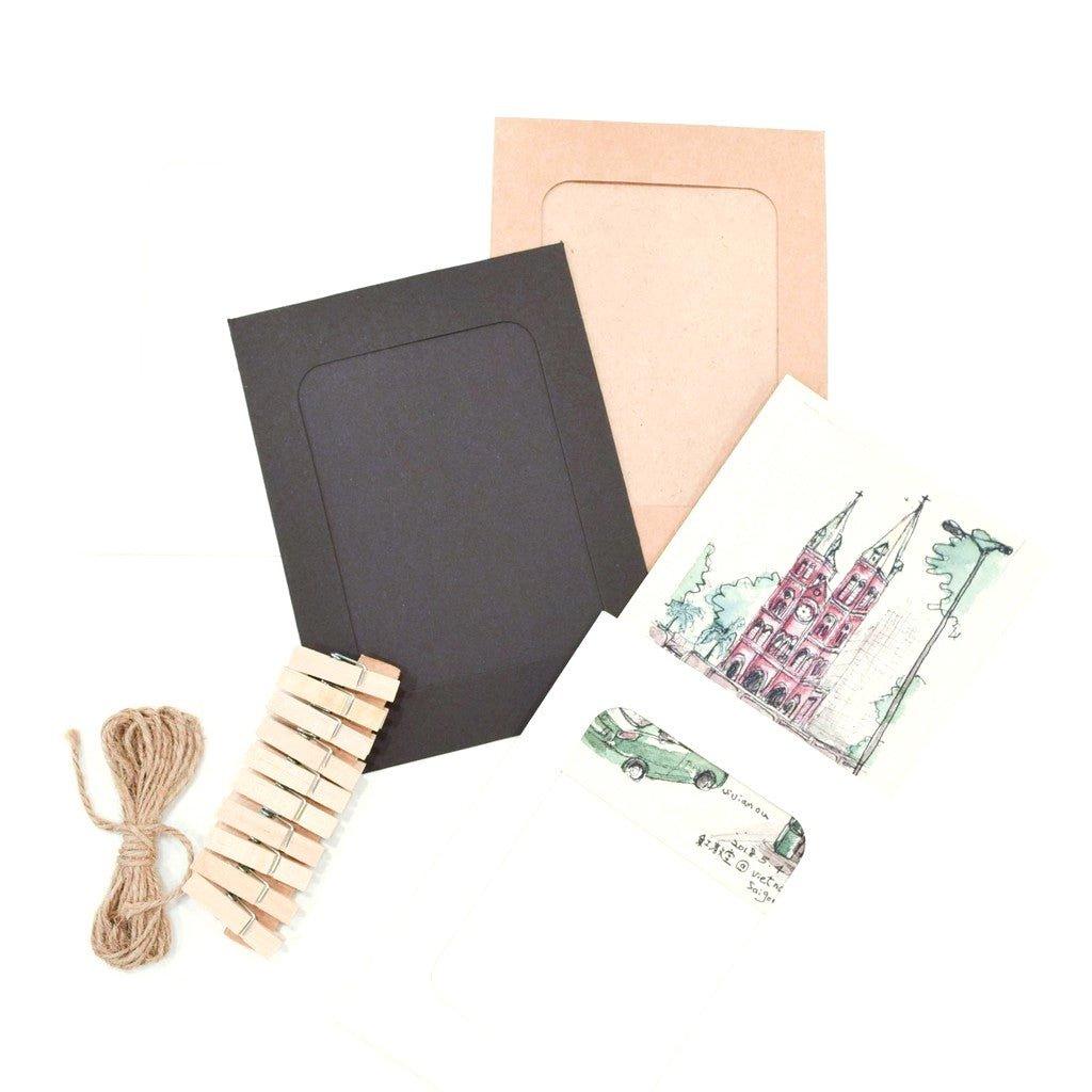 Decoration vintage kraft paper photo frame NP-H7TOY-902 - CHL-STORE 