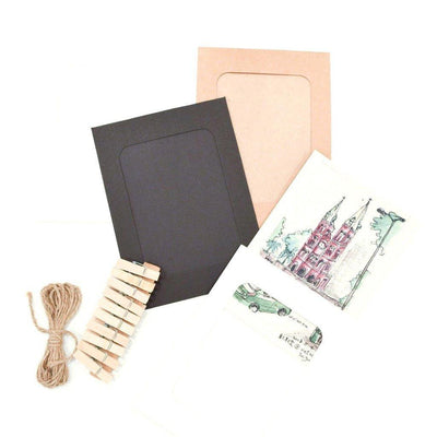 Decoration vintage kraft paper photo frame NP-H7TOY-902 - CHL-STORE 