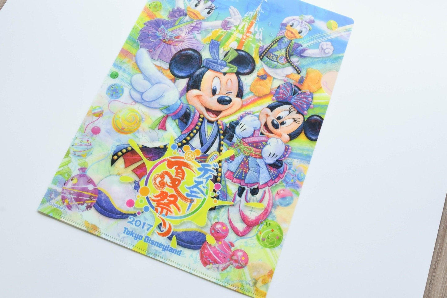 Disney Crayon Style Bright Colors Transparent Design Double Sided Pattern A4 L Type Folder 5 Packs Folder Set - CHL-STORE 