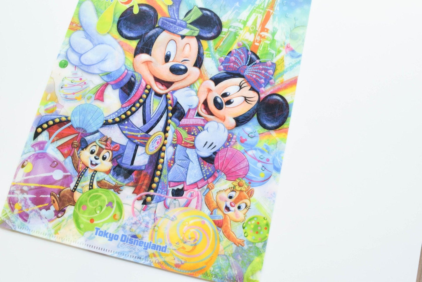 Disney Crayon Style Bright Colors Transparent Design Double Sided Pattern A4 L Type Folder 5 Packs Folder Set - CHL-STORE 