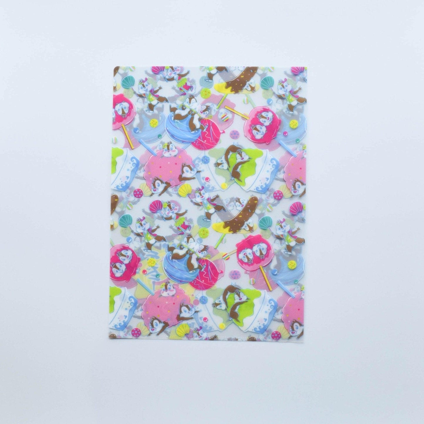 Disney Crayon Style Bright Colors Transparent Design Double Sided Pattern A4 L Type Folder 5 Packs Folder Set - CHL-STORE 