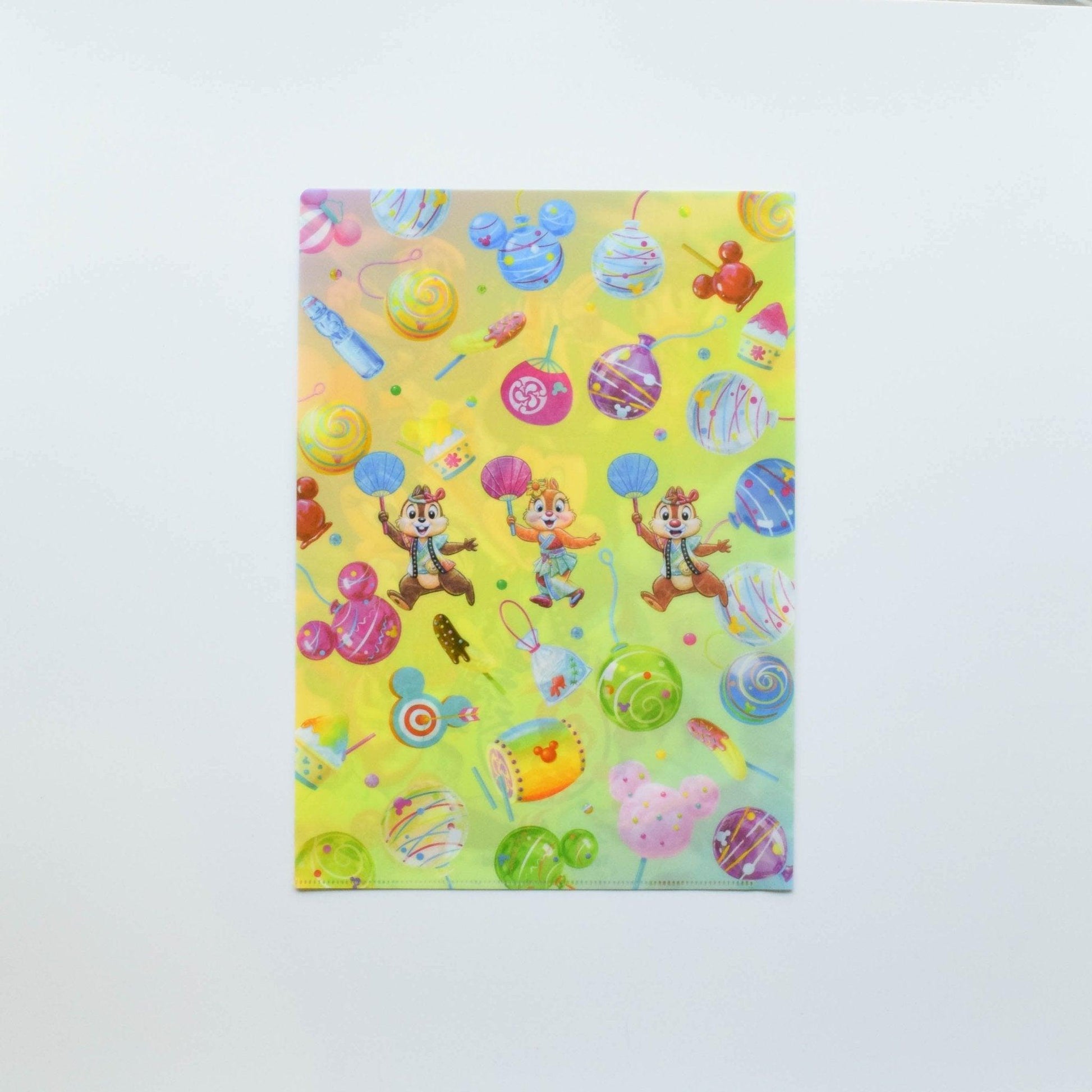 Disney Crayon Style Bright Colors Transparent Design Double Sided Pattern A4 L Type Folder 5 Packs Folder Set - CHL-STORE 