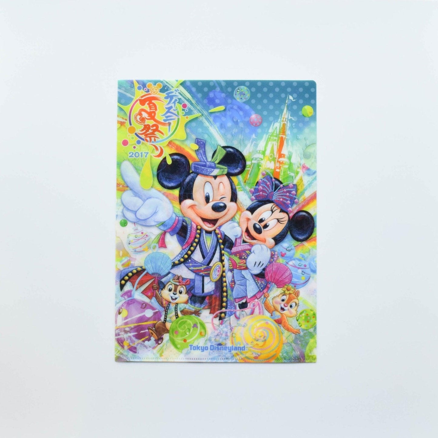 Disney Crayon Style Bright Colors Transparent Design Double Sided Pattern A4 L Type Folder 5 Packs Folder Set - CHL-STORE 