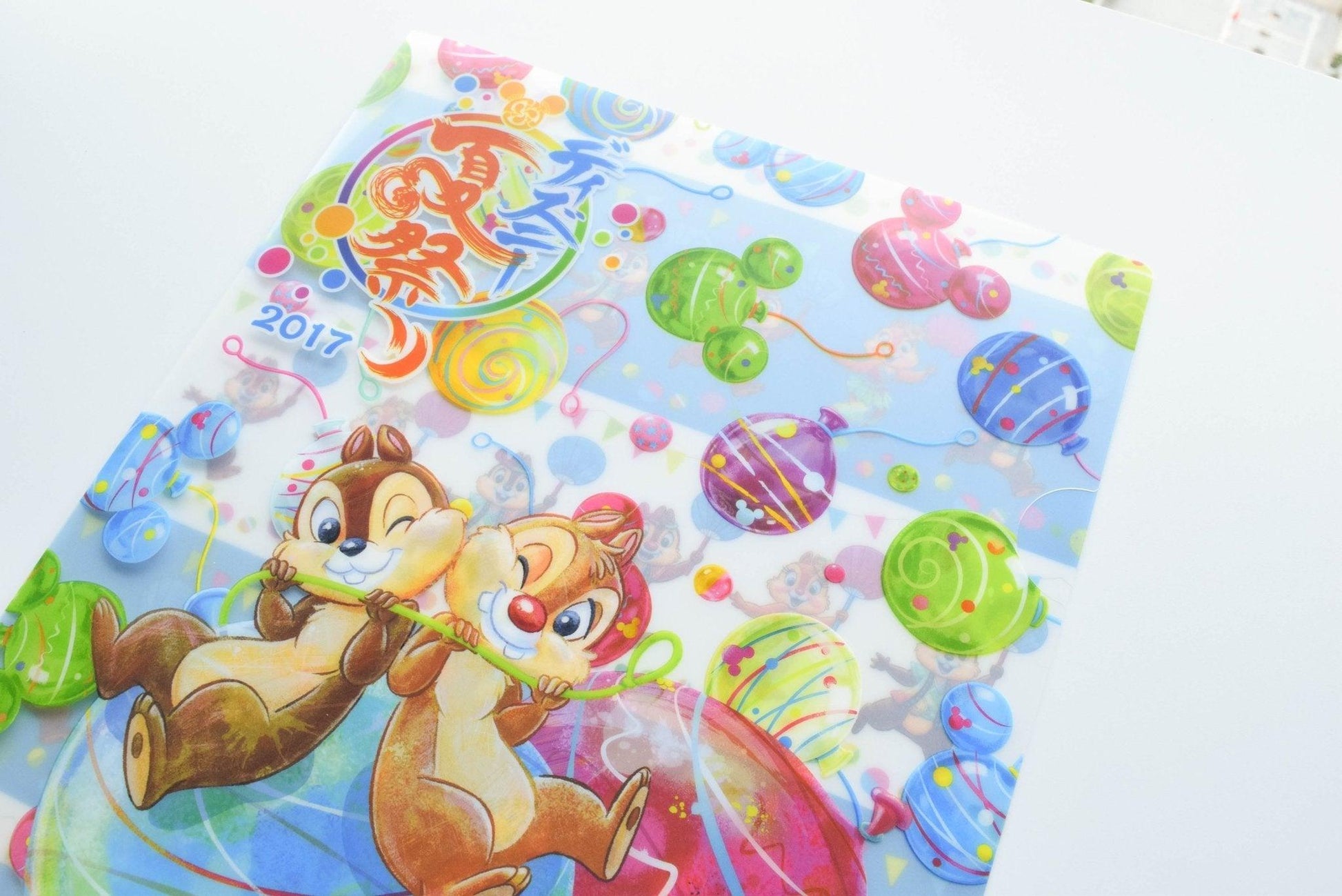 Disney Crayon Style Bright Colors Transparent Design Double Sided Pattern A4 L Type Folder 5 Packs Folder Set - CHL-STORE 