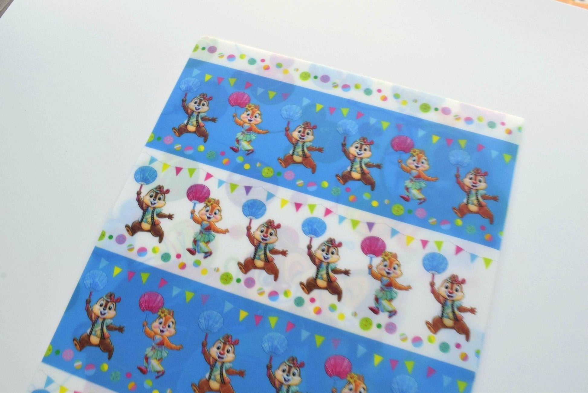 Disney Crayon Style Bright Colors Transparent Design Double Sided Pattern A4 L Type Folder 5 Packs Folder Set - CHL-STORE 