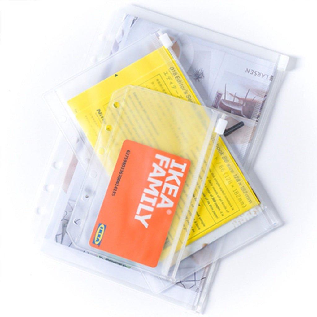DIY six hole zipper bag PVC storage bag PP frosted A5 A6 NP-020017 - CHL-STORE 