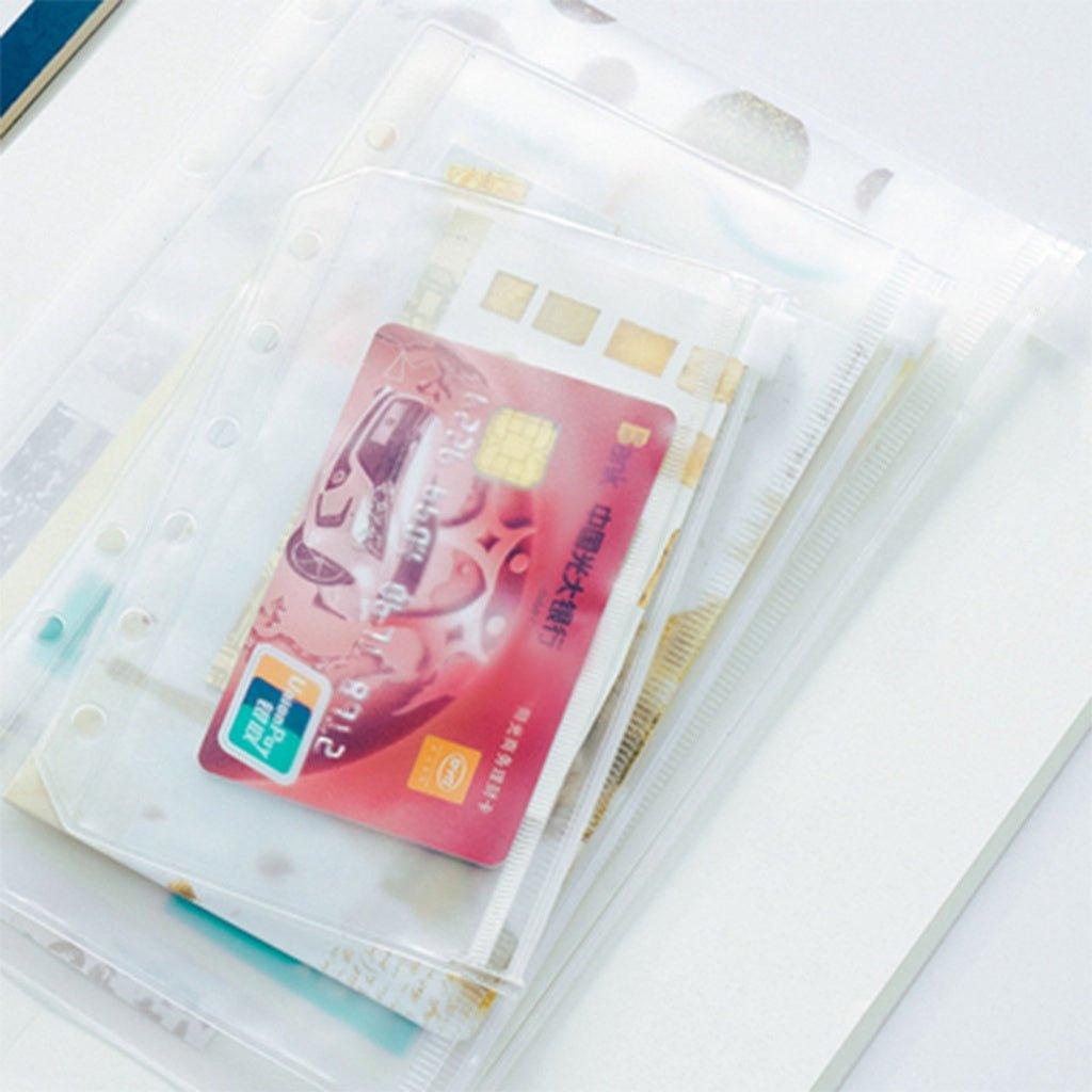 DIY six hole zipper bag PVC storage bag PP frosted A5 A6 NP-020017 - CHL-STORE 