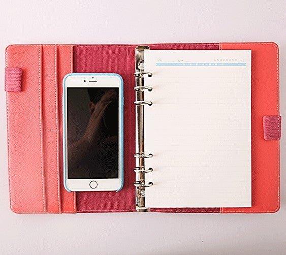 DIY stationery loose-leaf book A5 6-hole loose-leaf core loose-leaf paper blue title blank grid dots horizontal line - CHL-STORE 