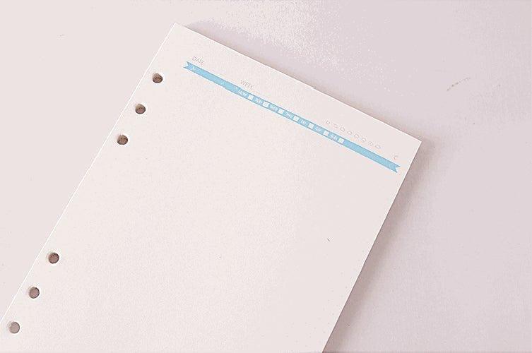 DIY stationery loose-leaf book A5 6-hole loose-leaf core loose-leaf paper blue title blank grid dots horizontal line - CHL-STORE 