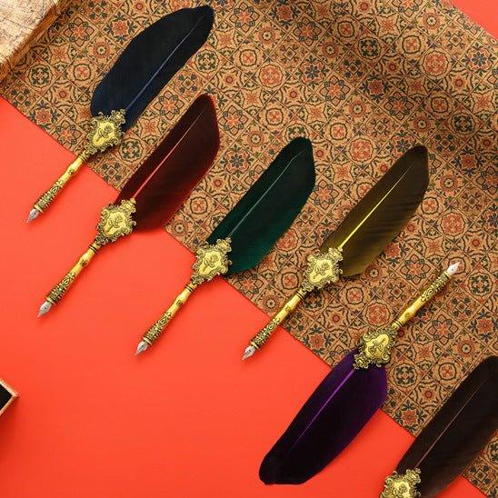 European Quill Pen Dip Pen Letter Opener Metal Stamp Wenqing Set NP-010002 - CHL-STORE 