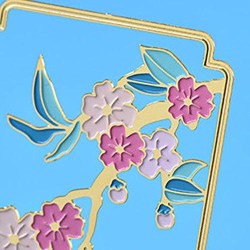 Exquisite electroplated brass bookmarks Pink cherry blossom tassels Cherry blossom bookmarks - CHL-STORE 