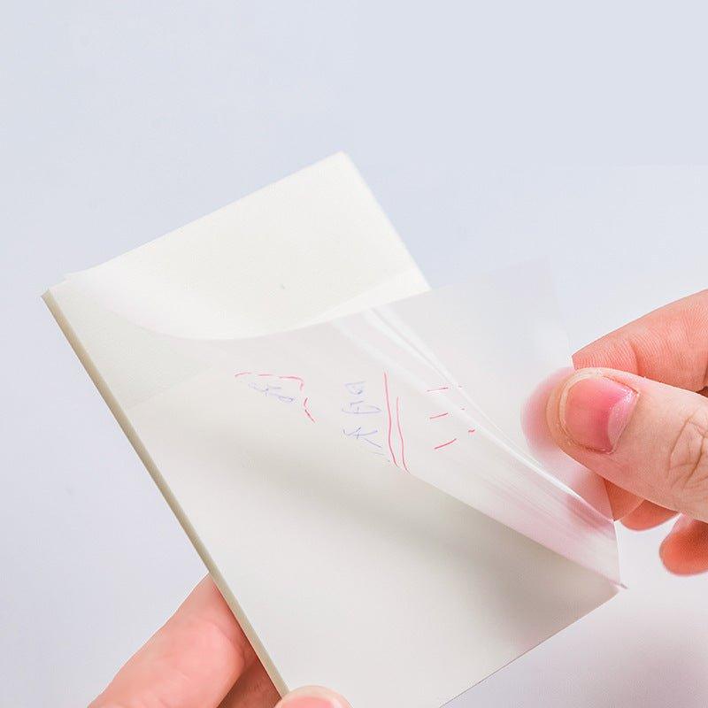 Fir orange grid ins transparent waterproof PET notes transparent notes waterproof notes - CHL-STORE 