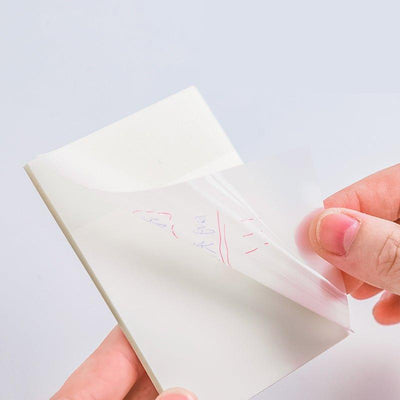 Fir orange grid ins transparent waterproof PET notes transparent notes waterproof notes - CHL-STORE 
