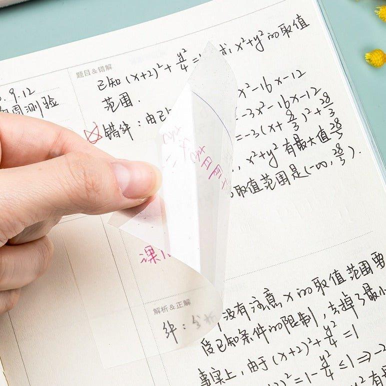 Fir orange grid ins transparent waterproof PET notes transparent notes waterproof notes - CHL-STORE 