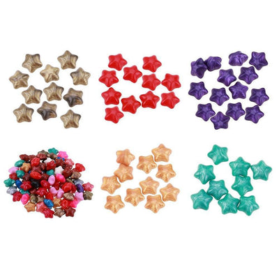 Fire Paint Seal Wax Particles Lucky Star Wax Particles Pentagram Wax Particles Fire Paint Wax Particles Wax Particles Sealing Wax Pearlescent Color 10 Grains In a Bottle NP-H3NQA-902 - CHL-STORE 