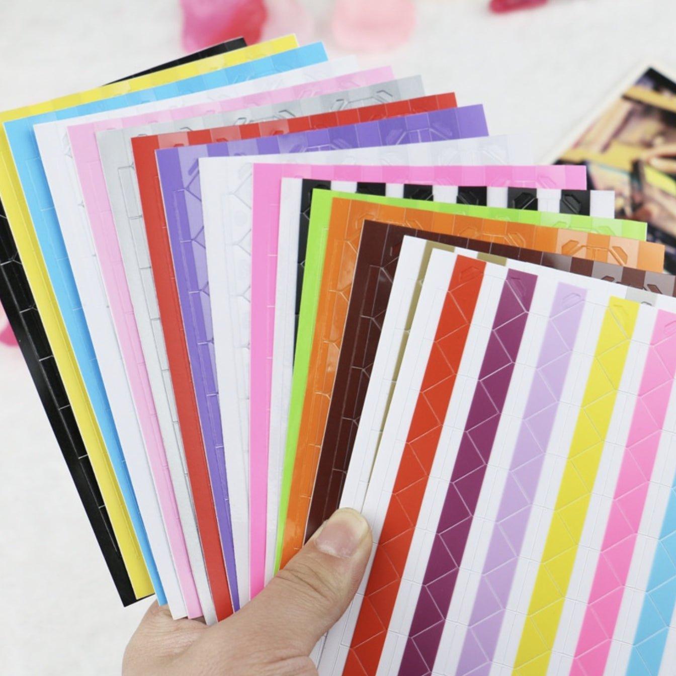 Fixed photo corner sticker self-adhesive pvc transparent photo sticker corner DIY photo album accessories material phase angle 102 pieces into NP-000118 - CHL-STORE 
