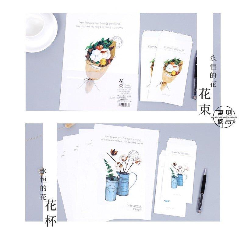 Flowers Plants Envelopes Set Eternal Flowers 2 Envelopes 4 Stationery Illustrated Envelope NP-H7TAY-315 - CHL-STORE 