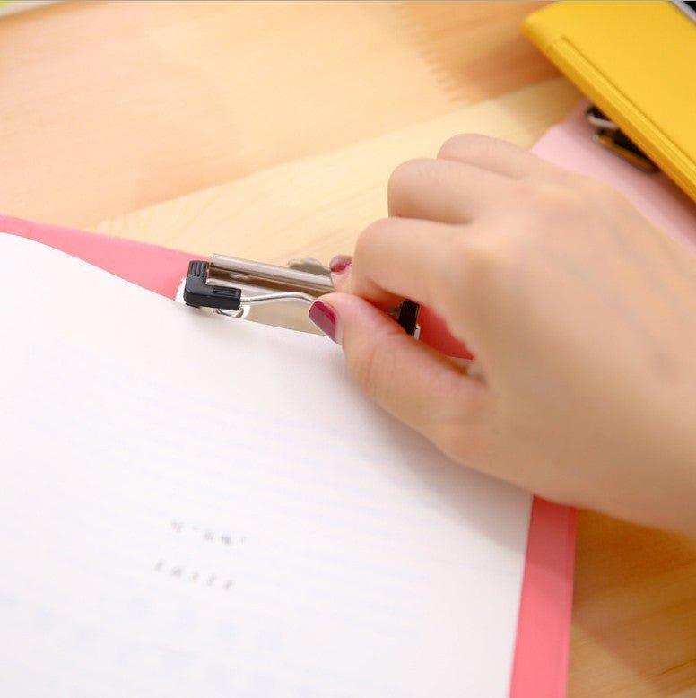 Folder Archive Document Label Candy Color A5 A4 Backing Holder Metal Storage Student Office School Stationery NP-070042 NP-070043 - CHL-STORE 