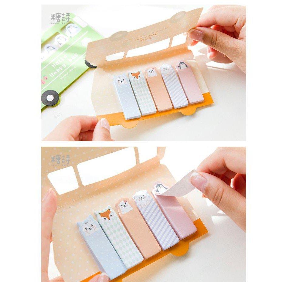 Forest BUS Series Cute Animal Category Notes Long Label Sticker MEMO Notes NP-H7TGI-026 - CHL-STORE 