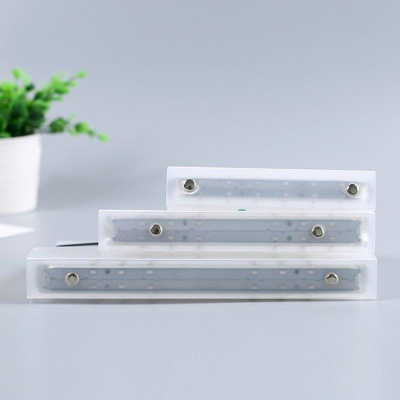 Frosted stainless steel binder clip 4 holes 6 holes 9 holes A4 A5 A6 A7 B5 transparent binder folder NP-H7TIW-304 - CHL-STORE 