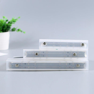 Frosted stainless steel binder clip 4 holes 6 holes 9 holes A4 A5 A6 A7 B5 transparent binder folder NP-H7TIW-304 - CHL-STORE 