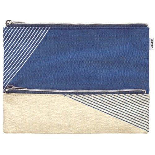 Gakken BH120 Patan Pencil Case Bnbg Canvas Large Capacity Pencil Case Geometric Pattern Plaid Dots - CHL-STORE 