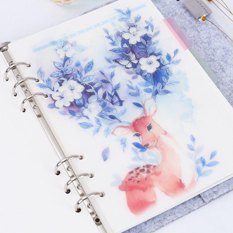 Gap Year Hand-painted Bucks Shape Colored Deer Inner Pages Separation Pages A6 A5 Layered Pages NP-H7TAY-917 - CHL-STORE 