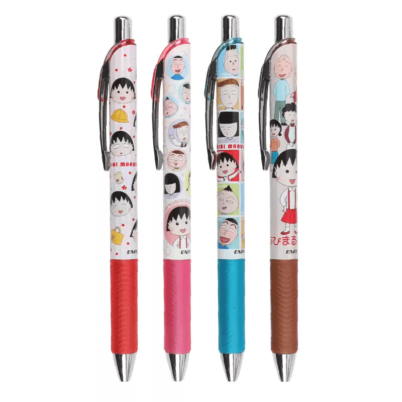 Gel pen Chibi Maruko ballpoint pen ENTEL ENERGEL 0.5MM new black ink gel pen Japan cartoon character stationery student office school 4729-649 - CHL-STORE 