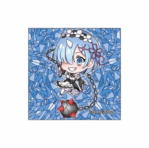 GRANUP 45806078686 Re:Zero-Starting Life in Another World Joint Q Edition Emilia Rem Square Badge - CHL-STORE 
