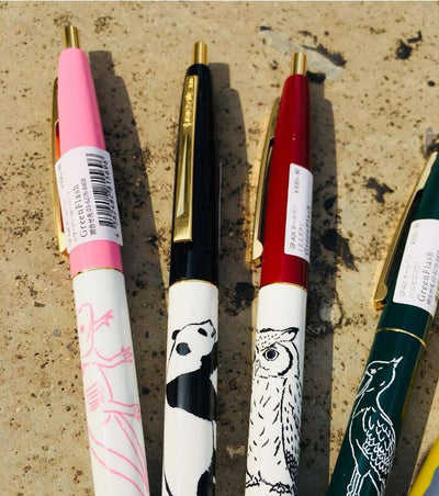 Green Flash x Bic GF-42 Animal Series Retro Ballpoint Pen Retro Ball Pen Animal 0.7mm Red Pink - CHL-STORE 