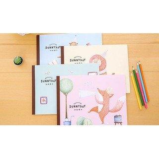 Hand-painted Style Macaron color Childlike Cute Animal Circus Blank Plastic Binding Drawing Book Graffiti Book NP-H7TAW-317 - CHL-STORE 