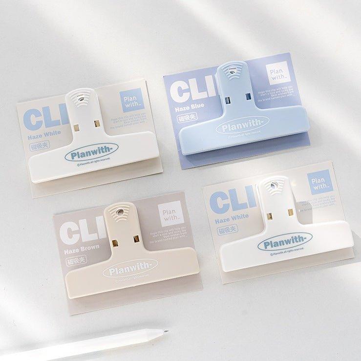 Handbook Bill Clip Cream Magnetic Plastic Clip Error Series Haze Series NP-090024 - CHL-STORE 