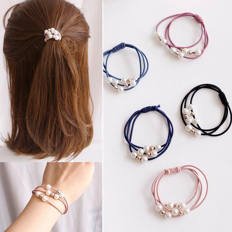 High elastic pearl hair ring AC-010003 - CHL-STORE 