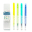 Highlighter Sun-star dot e pen Water-based Four Corners 2 Brushes Marker Painting Marker Art Supplies Stationery Creativity Art Student Office Girls 4 Color Set S4541 - CHL-STORE 