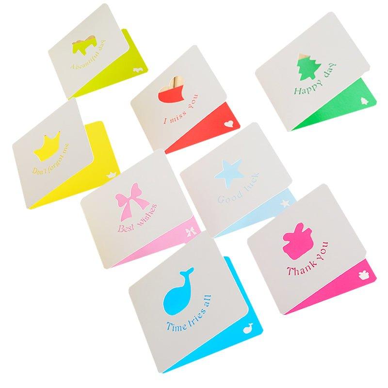 Hollow Blessing Greeting Card Mini Folding Card Universal Card NP-050006 - CHL-STORE 