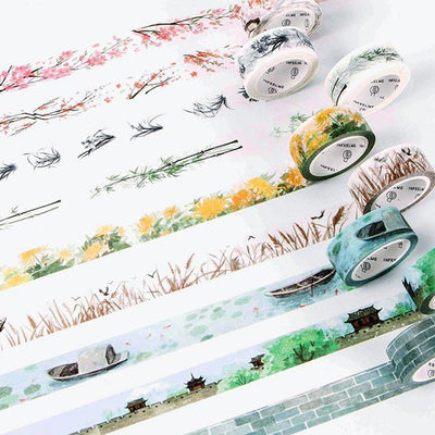 INFEEL.ME Antique Series Chinese Style Tape Retro Paper Tape Antique Paper Tape Decorative Paper Tape Handbook Paper Tape Paper Tape NP-H7TAY-0245 - CHL-STORE 