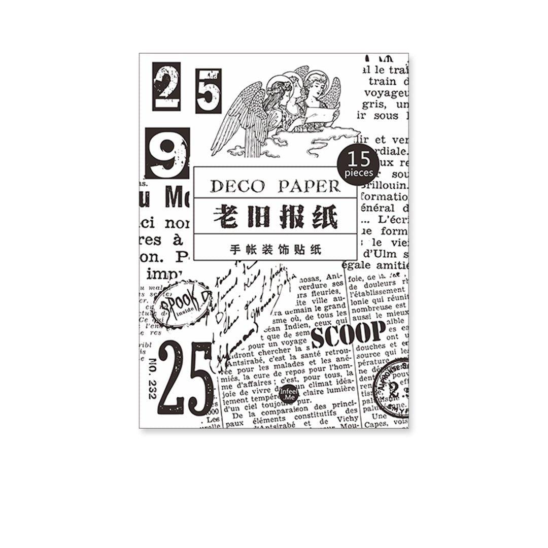 Infeel.Me simple black and white retro background stickers hand account decorative stickers NP-H7TAY-0337 - CHL-STORE 