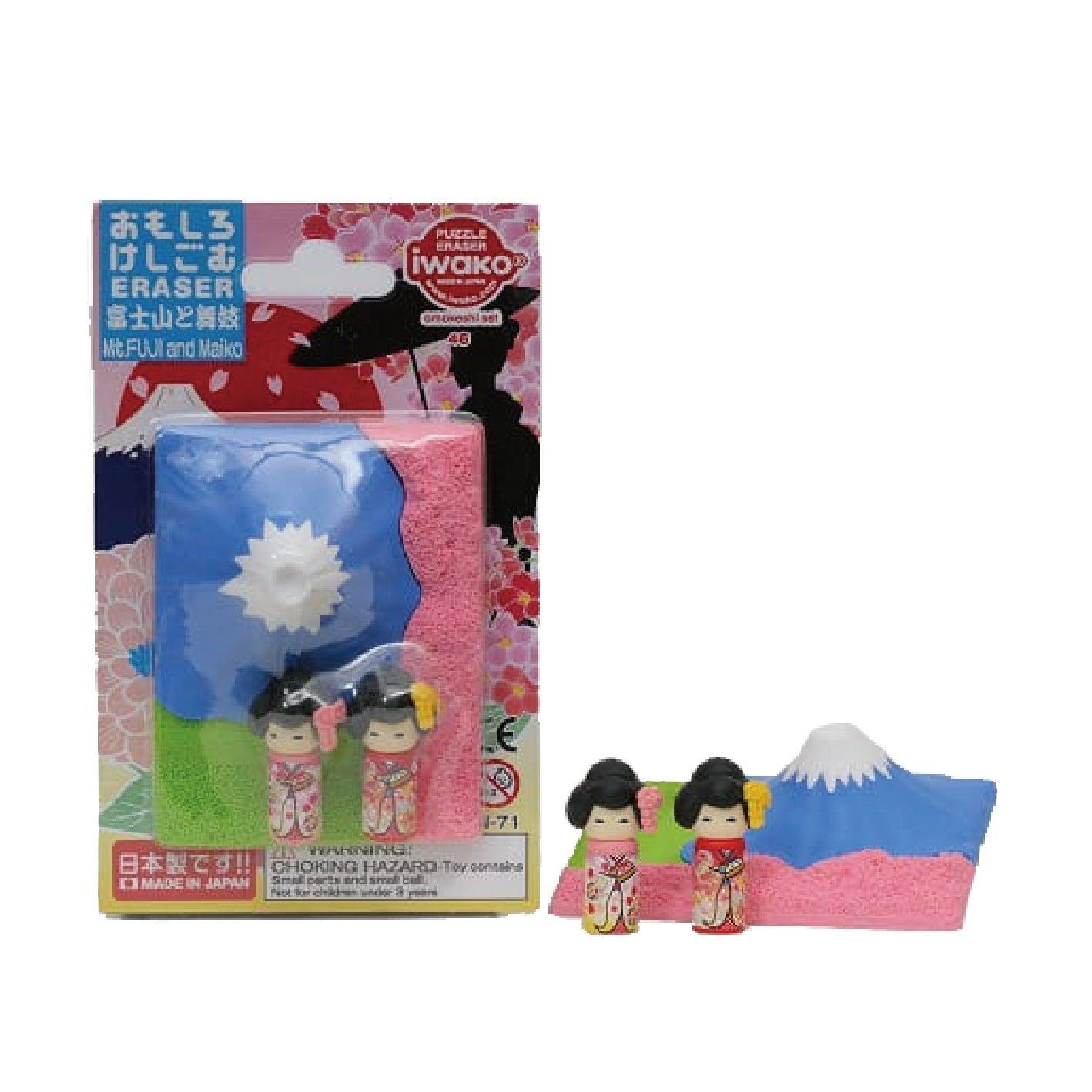 IWAKO ER-BRI051 Modeling Eraser Mount Fuji and Geisha Group Non-toxic Environmental Protection Eraser - CHL-STORE 